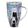 Pet Accessories | Dunoon Dunoon Aqua Cats Henley Shaped Mug