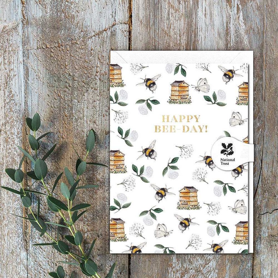 Mini Cards | Toasted Crumpet Toasted Crumpet Bumblebee & Beehives 'Happy Bee-Day' Mini Birthday Card