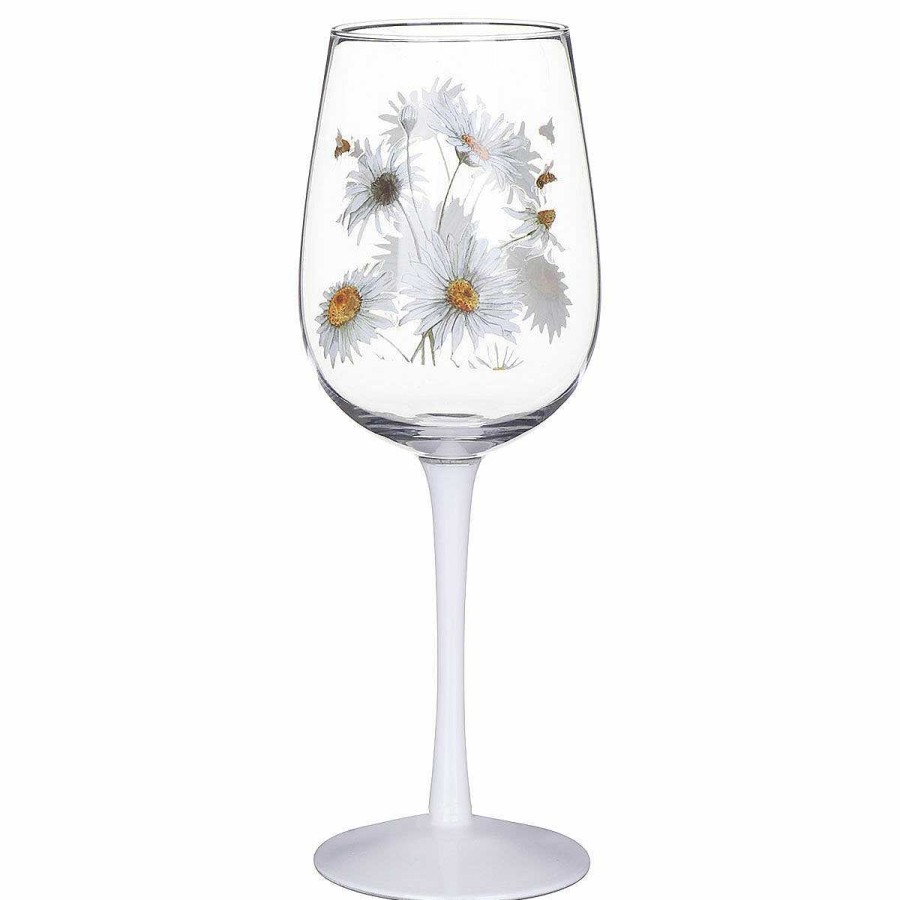 Glassware | Temptation Gifts Bee-Tanical Daisy Wine Glass