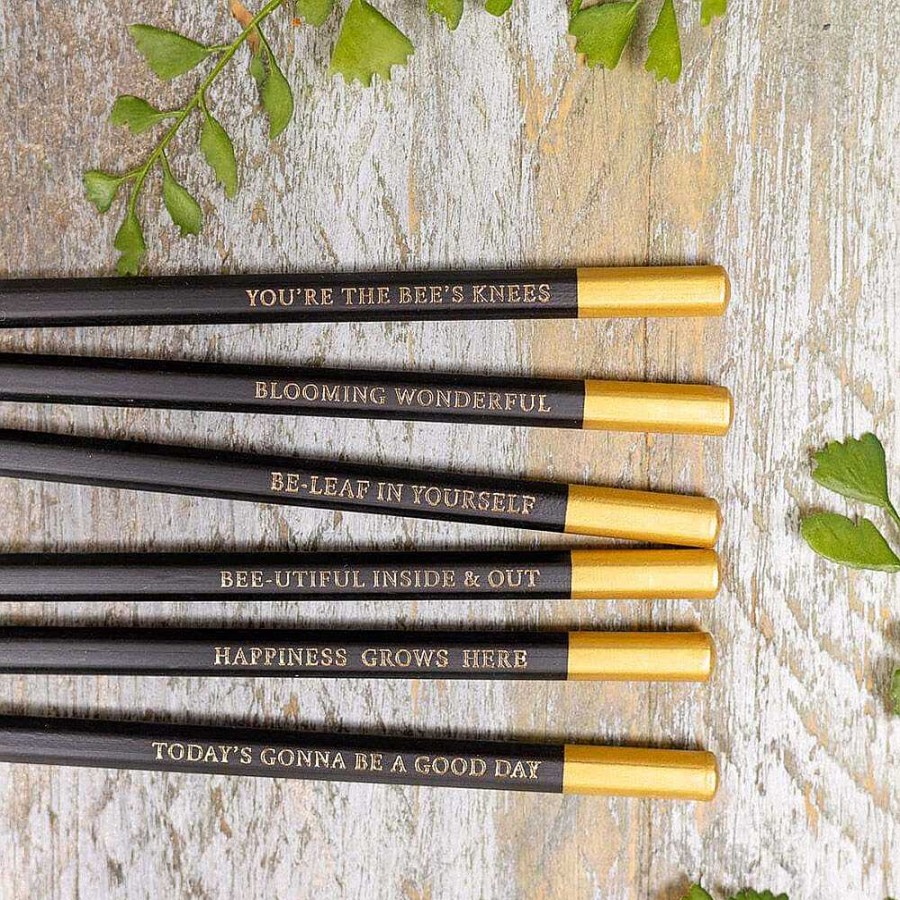 Pens & Pencils | Toasted Crumpet Toasted Crumpet 'Bee & Honeysuckle' Set Of 6 Pencils