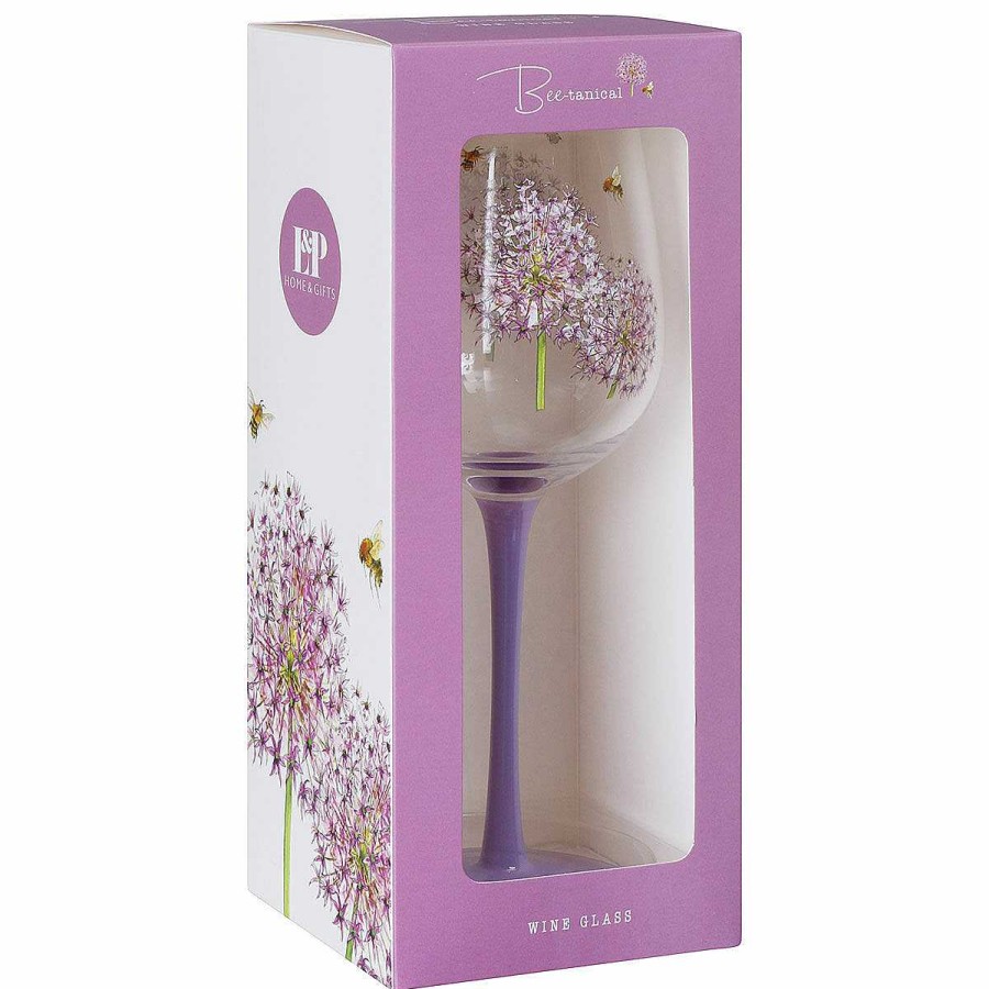 Glassware | Temptation Gifts Bee-Tanical Alliums Wine Glass