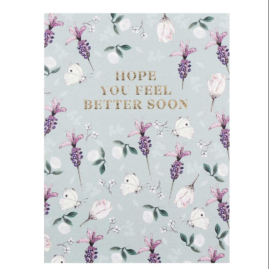 Get Well Soon | Toasted Crumpet Toasted Crumpet Lavender & Butterflies 'Feel Better Soon' Mini Card