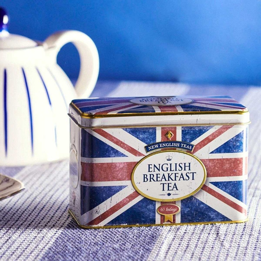 Tea | New English Teas New English Teas Union Jack Tea Tin With 40 English Breakfast Tea Bags