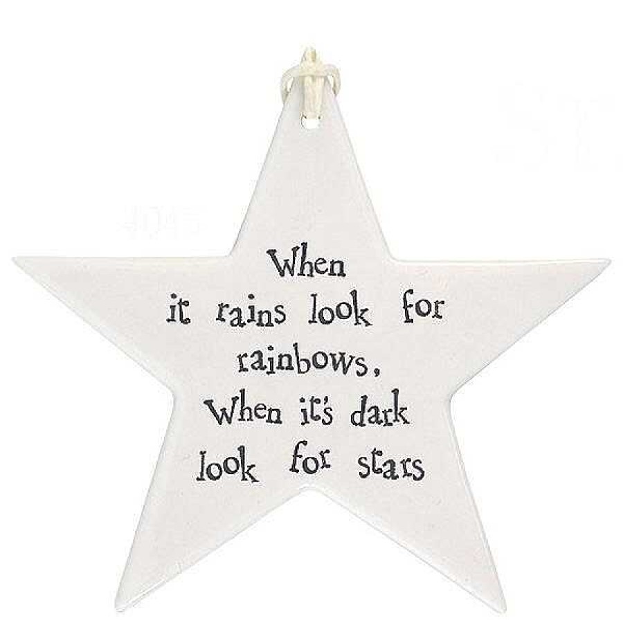 Plaques & Signs | East of India East Of India When It Rains Porcelain Star