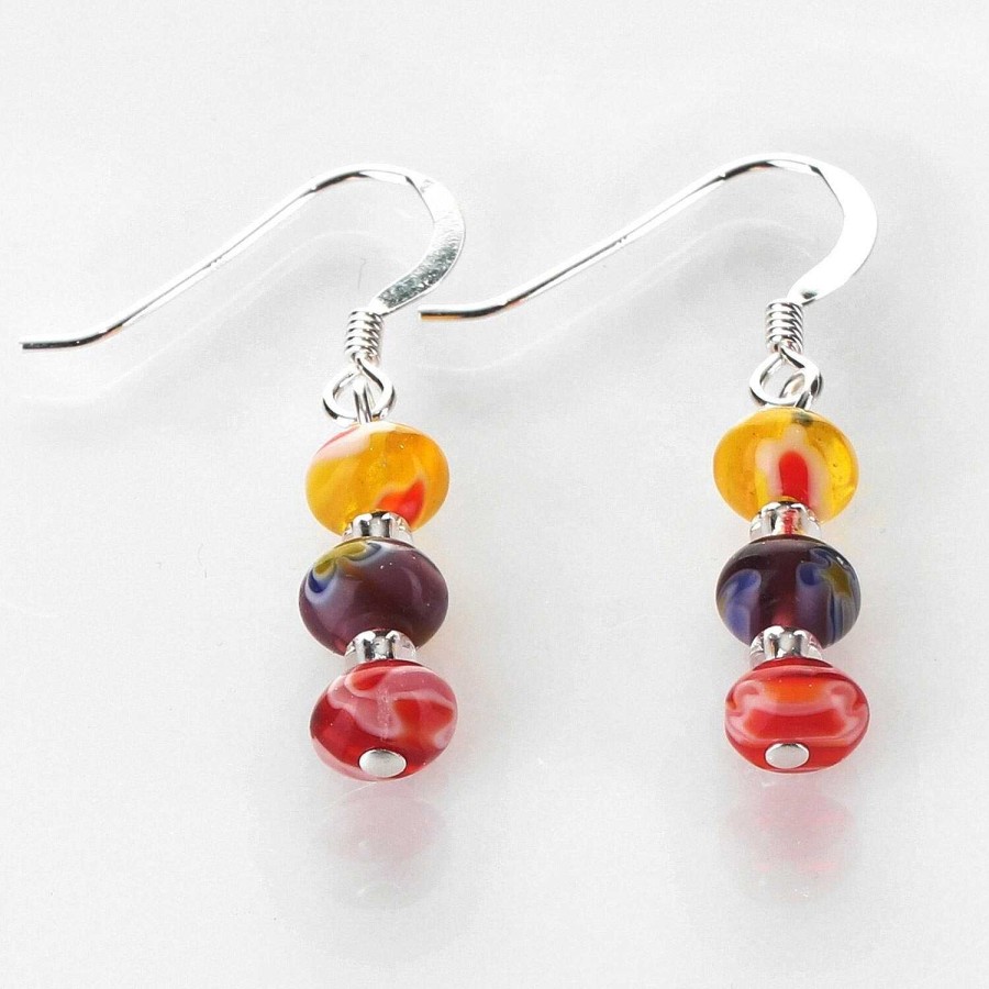 Earrings | Carrie Elspeth Carrie Elspeth Spring Reds Millefiori Earrings