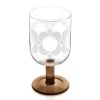 Glassware | Orla Kiely Orla Kiely Atomic Flower Brown Shades Set Of 4 Wine Glasses