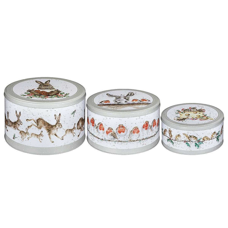 Gifts For Couples | Wrendale Wrendale Christmas Set Of 3 Nesting Cake Tins