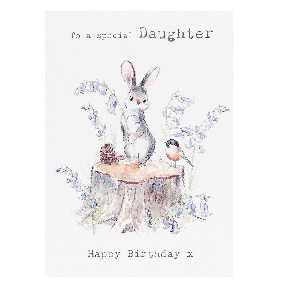 By Recipient | Paper Shed Designs Paper Shed Designs Rabbit With Bluebells 'Daughter' Birthday Card