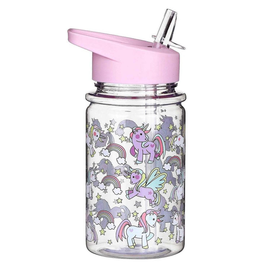 Water Bottles | Leonardo's Little Stars Leonardo'S Little Stars Unicorn Bottle With Straw