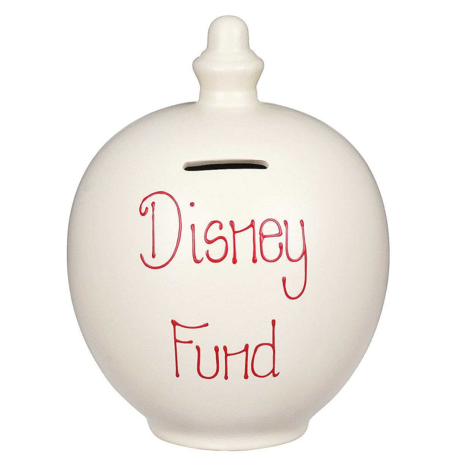 Money Pots | Temptation Temptation 'Disney Fund' Red On Cream Money Pot