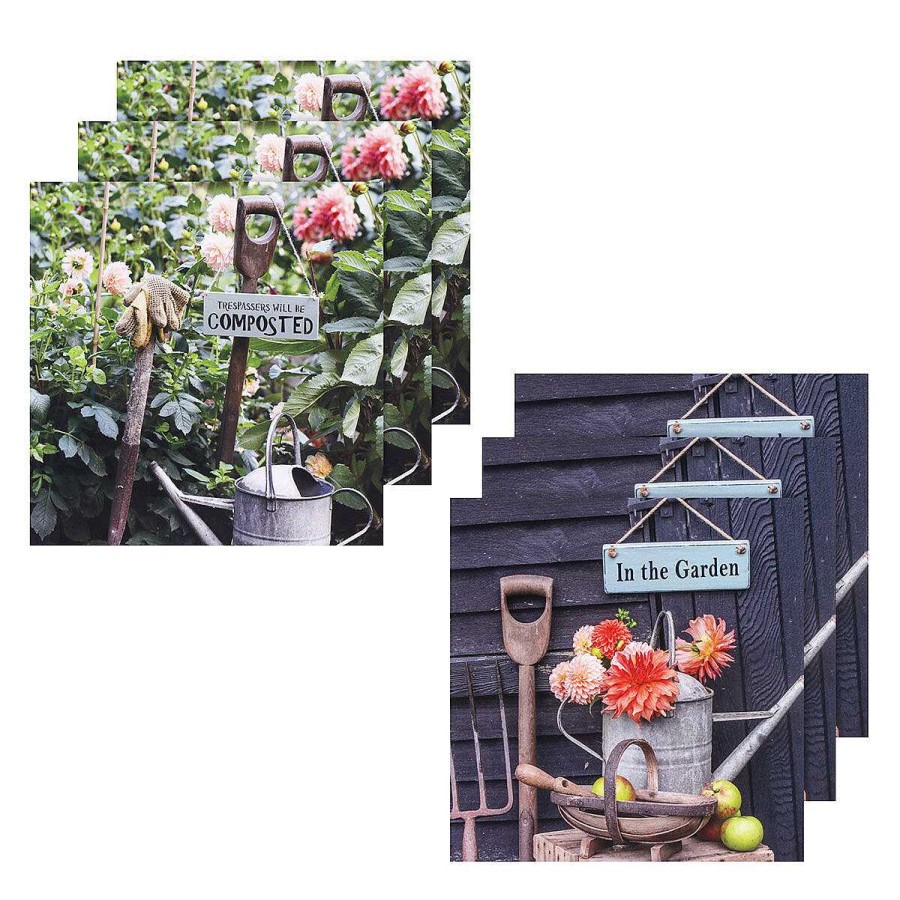 Photographic Cards | BBC Bbc Gardeners' World Garden Signs Set Of 6 Blank Notecards