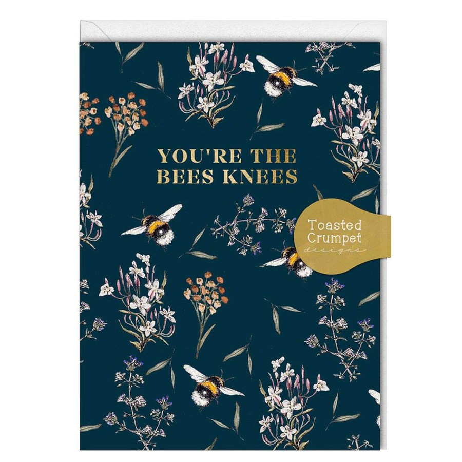 Floral Cards | Toasted Crumpet Toasted Crumpet Bees & Wildflowers 'Bees Knees' Mini Card