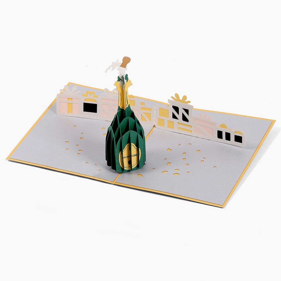 Congratulations | Origamo Origamo Kirigami 'Sparkling Wishes' Champagne Bottle 3D Pop-Up Card