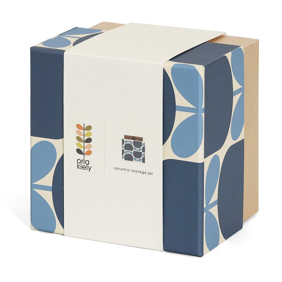 Other Kitchenware | Orla Kiely Orla Kiely Block Flower Navy Ceramic Storage Jar 1100Ml