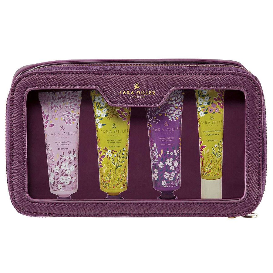 New In | Sara Miller Sara Miller Haveli Garden Passion Flower & Frangipani Travel Bag Set