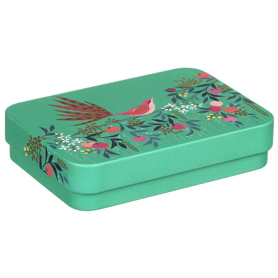 Storage Tins | Sara Miller Sara Miller Orchard Bird Green Pocket Tin