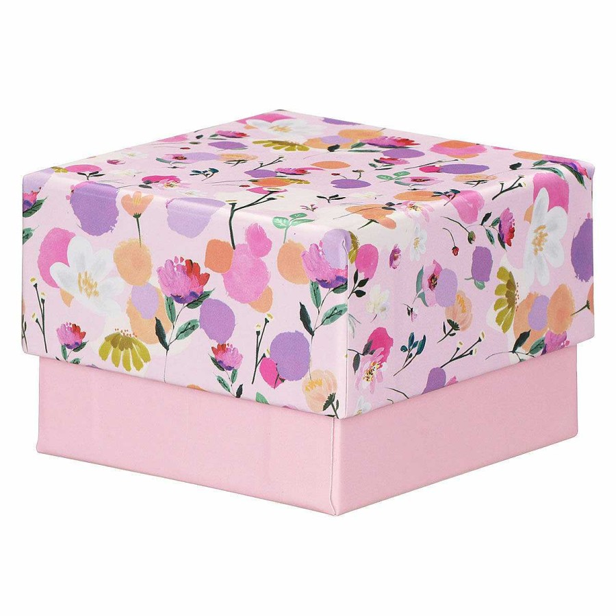 Gift Boxes | Glick Glick Pink Scattered Flowers Medium Gift Box