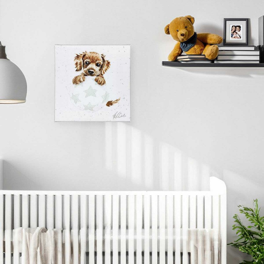 Baby'S Room | Wrendale Wrendale 'Bounces Of Fun' Spaniel Small Canvas