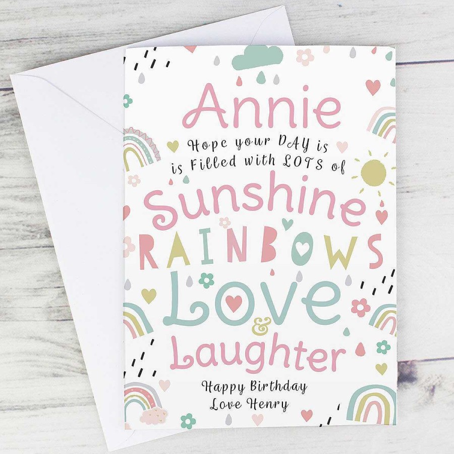 Personalised / Experience | Temptation Gifts Personalised Rainbows & Sunshine Card