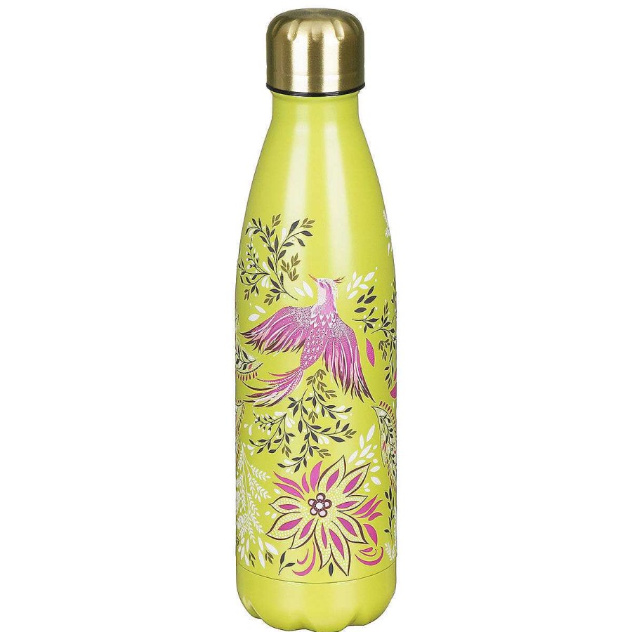 Water Bottles | Sara Miller Sara Miller Haveli Garden Lime Bird Of Paradise Stainless Steel Water Bottle