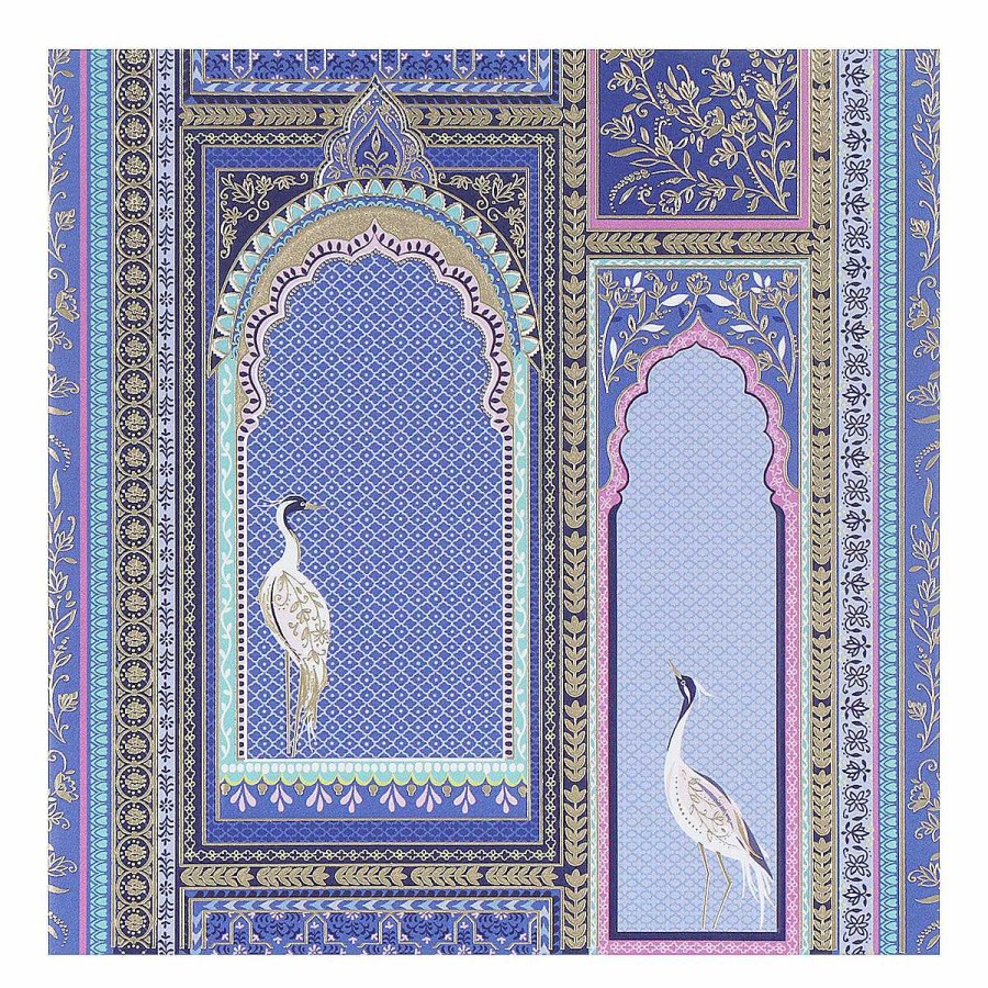 Animals & Birds Cards | Sara Miller Sara Miller Herons & Arches Lilac Greetings Card