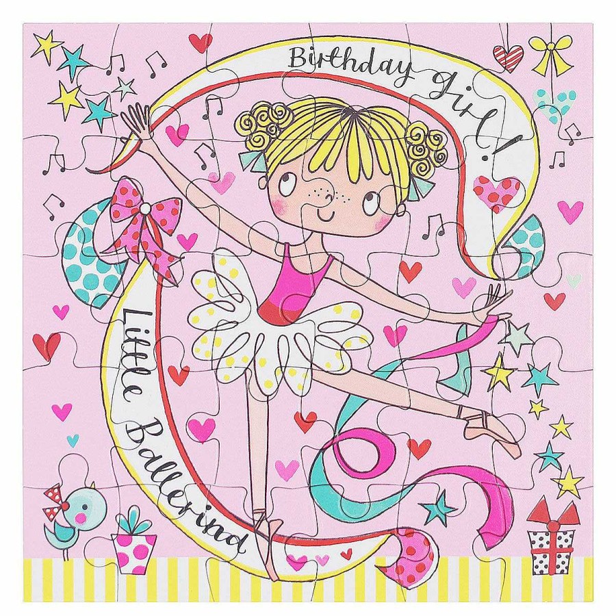 Jigsaw Cards | Rachel Ellen Rachel Ellen Ballerina Birthday Girl Jigsaw Puzzle With Mini Birthday Card