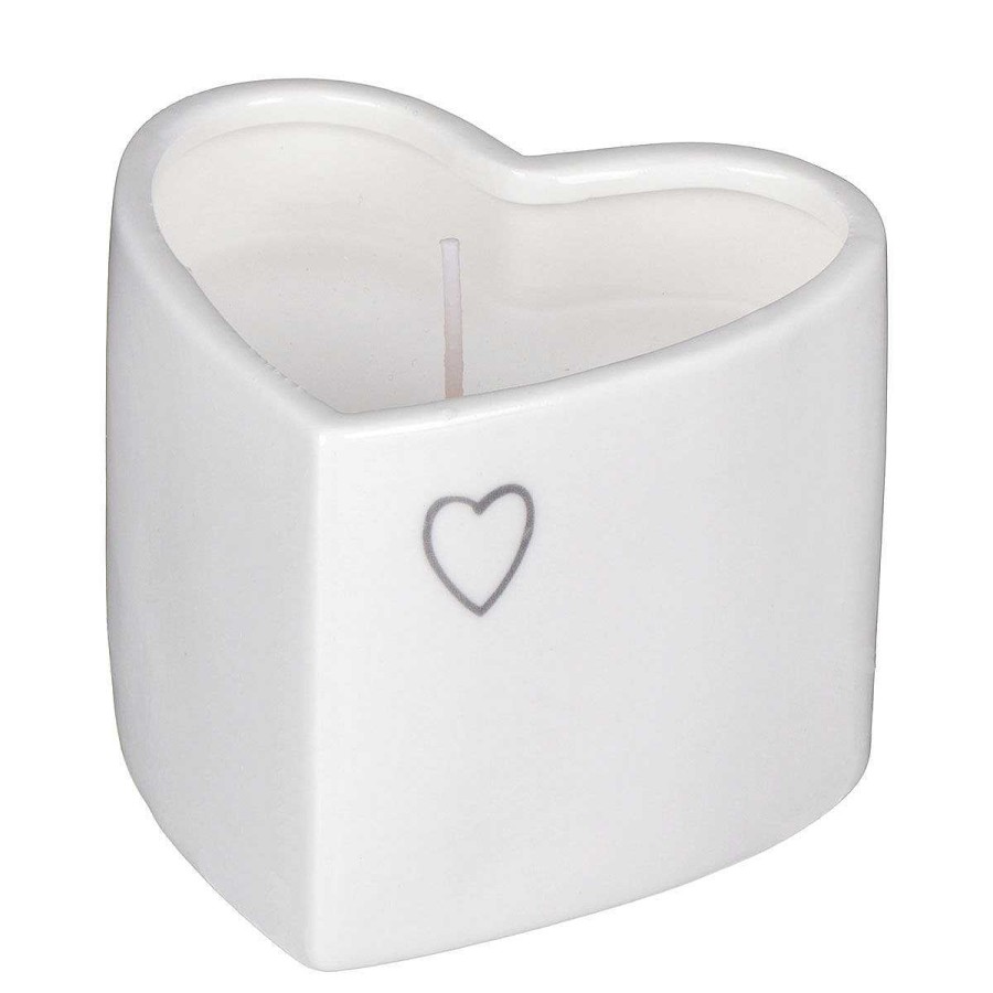 Wedding Decorations | Transomnia Transomnia Evie Heart Shaped Candle In Pot