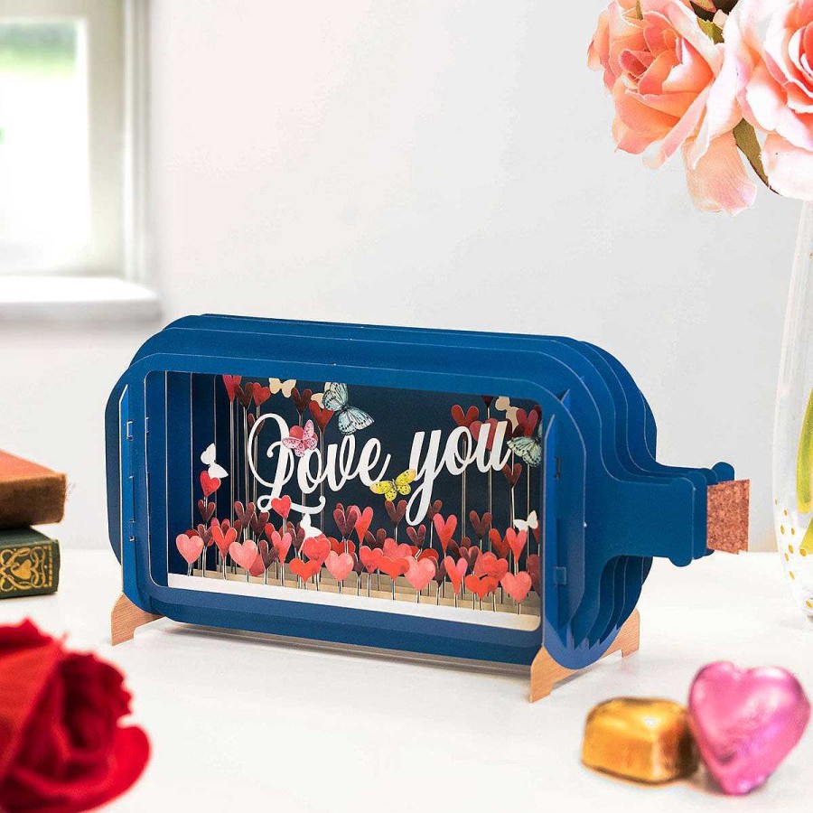 Gifts For Couples | Alljoy Design Alljoy Design Love You Message In A Bottle Card