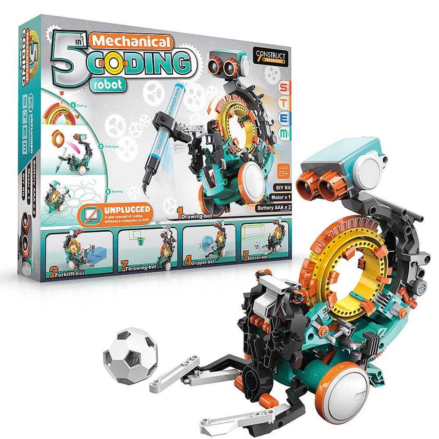 Books & Education | The Source The Source 5-In-1 Mechanical Coding Robot