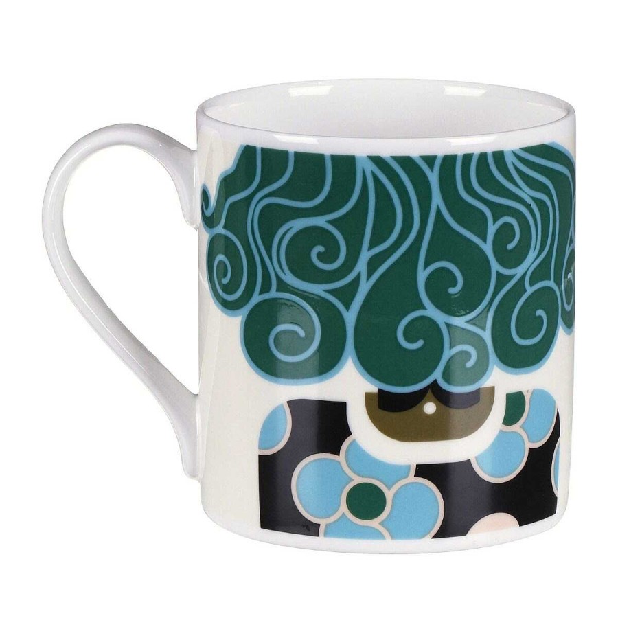 Mugs | Orla Kiely Orla Kiely Dee Dee Teal Large Mug