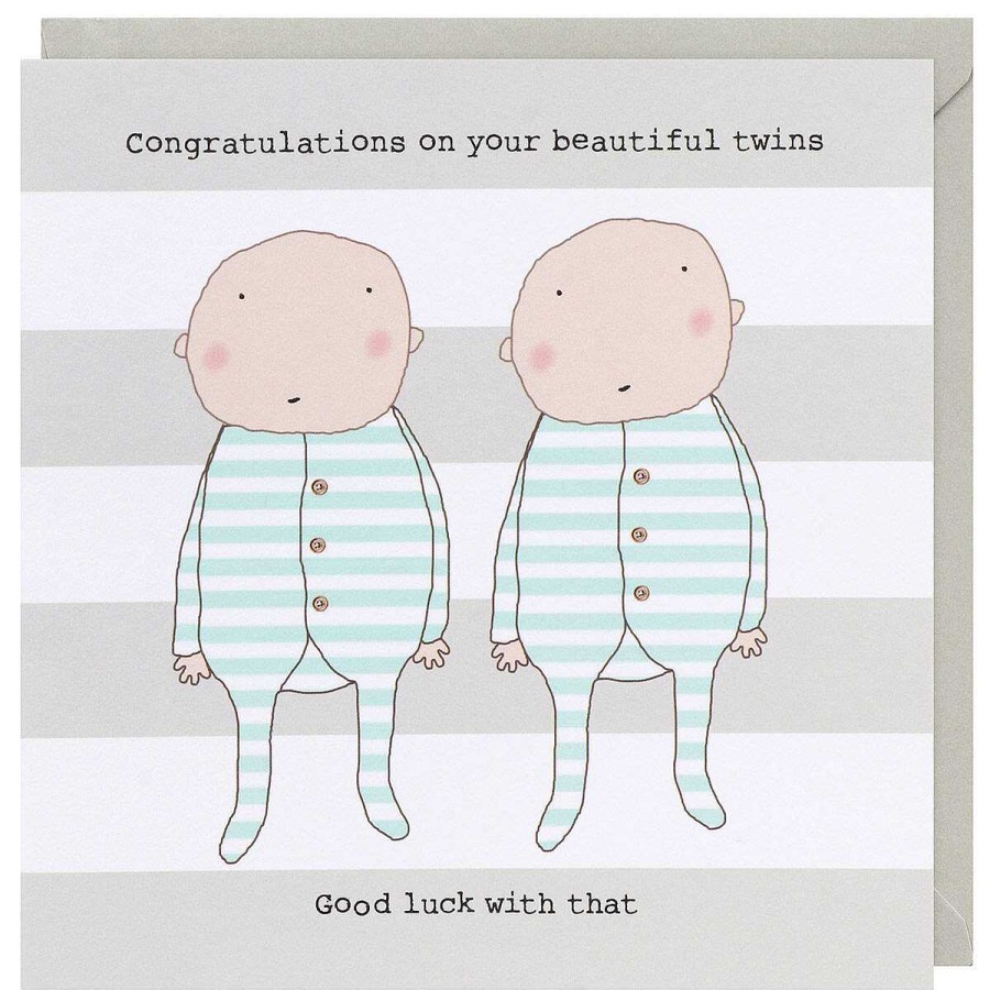 New Baby | Rosie Made A Thing Rosie Made A Thing Beautiful Twins Good Luck Baby Card