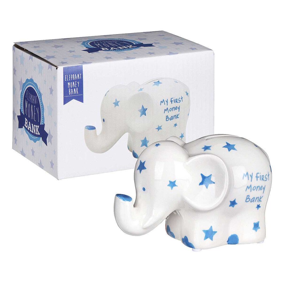 Home & Hobbies | Temptation Gifts Blue Elephant My First Money Bank