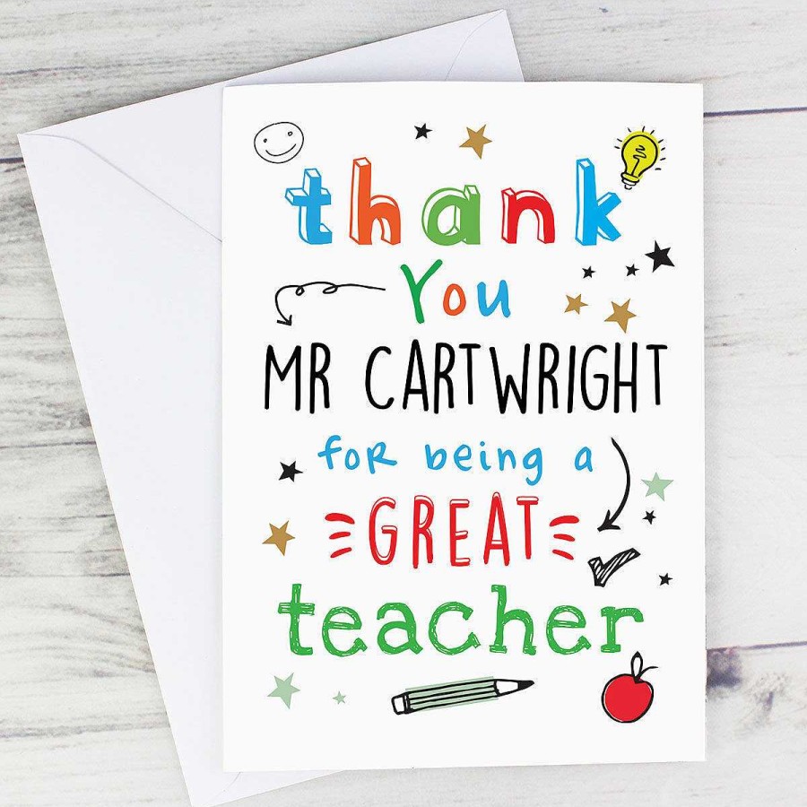 Teacher | Temptation Gifts Personalised Thank You Teacher Card