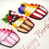 Quilling Cards | Origamo Origamo Quilling 'Birthday Cupcakes' Card