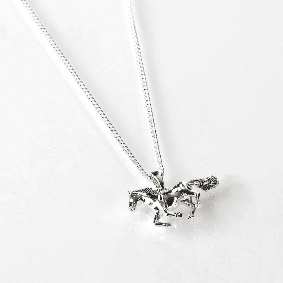 Fashion & Jewellery | Equilibrium Equilibrium Country Horse Silver Plated Necklace