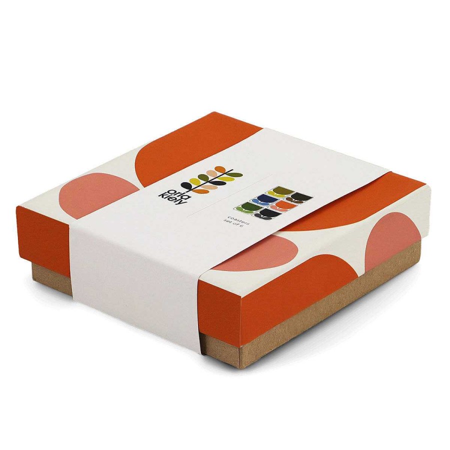 Coasters & Placemats | Orla Kiely Orla Kiely Block Flower Set Of 6 Coasters