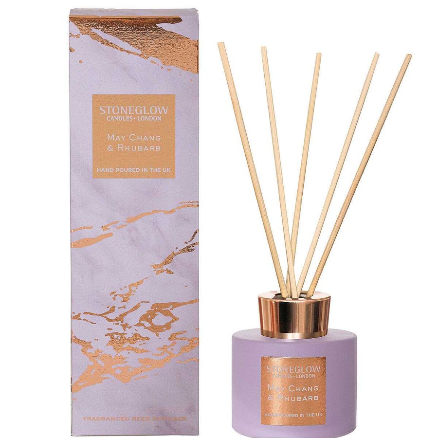 Reed Diffusers | Stoneglow Stoneglow Luna May Chang & Rhubarb Reed Diffuser