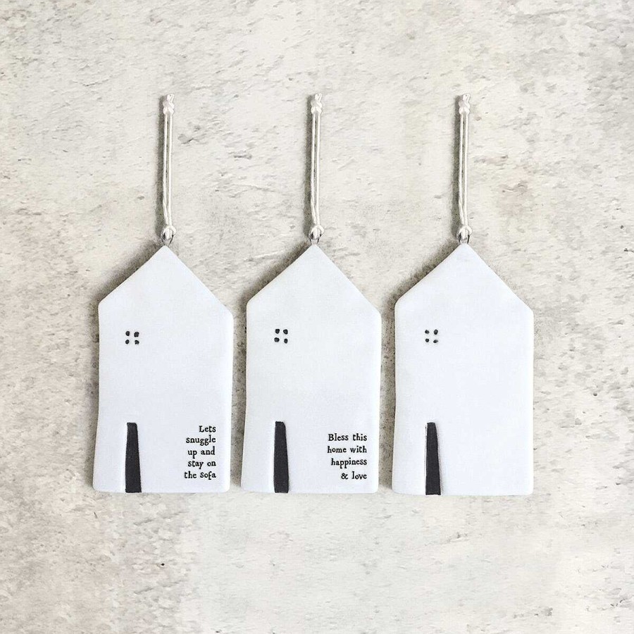 Plaques & Signs | East of India East Of India 'Bless This Home' Medium House Hanger Porcelain Sign