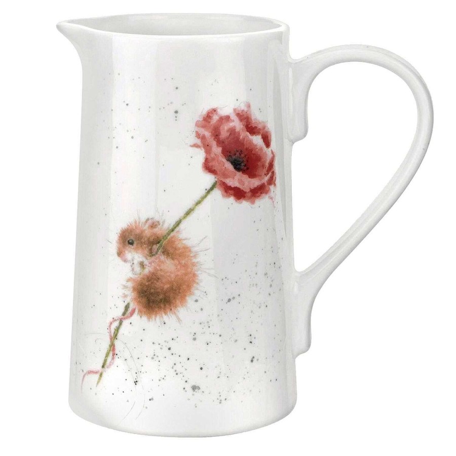 Jugs | Wrendale Wrendale Mouse Poppy 2 Pint Jug