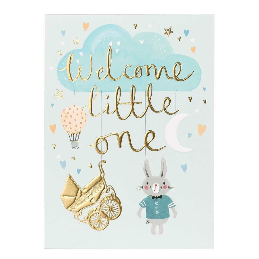 New Baby | Louise Tiler Louise Tiler 'Welcome Little One' Blue Baby Card