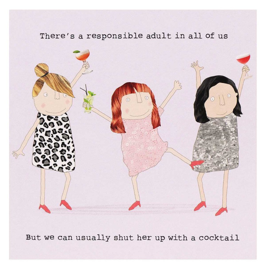 Funny Cards | Rosie Made A Thing Rosie Made A Thing Responsible Adult Women'S Greetings Card