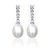 For Bridesmaids | Elements Elements White Fresh Water Pearl Drop Boxed Silver Earrings