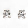 For Little Girls | Equilibrium Equilibrium Girls Silver Plated Sparkly Teddy Earrings