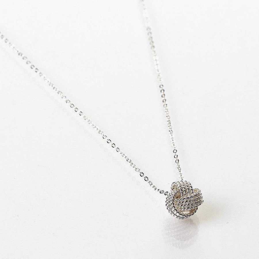 Necklaces | Equilibrium Equilibrium Silver Plated Rope Knot Necklace