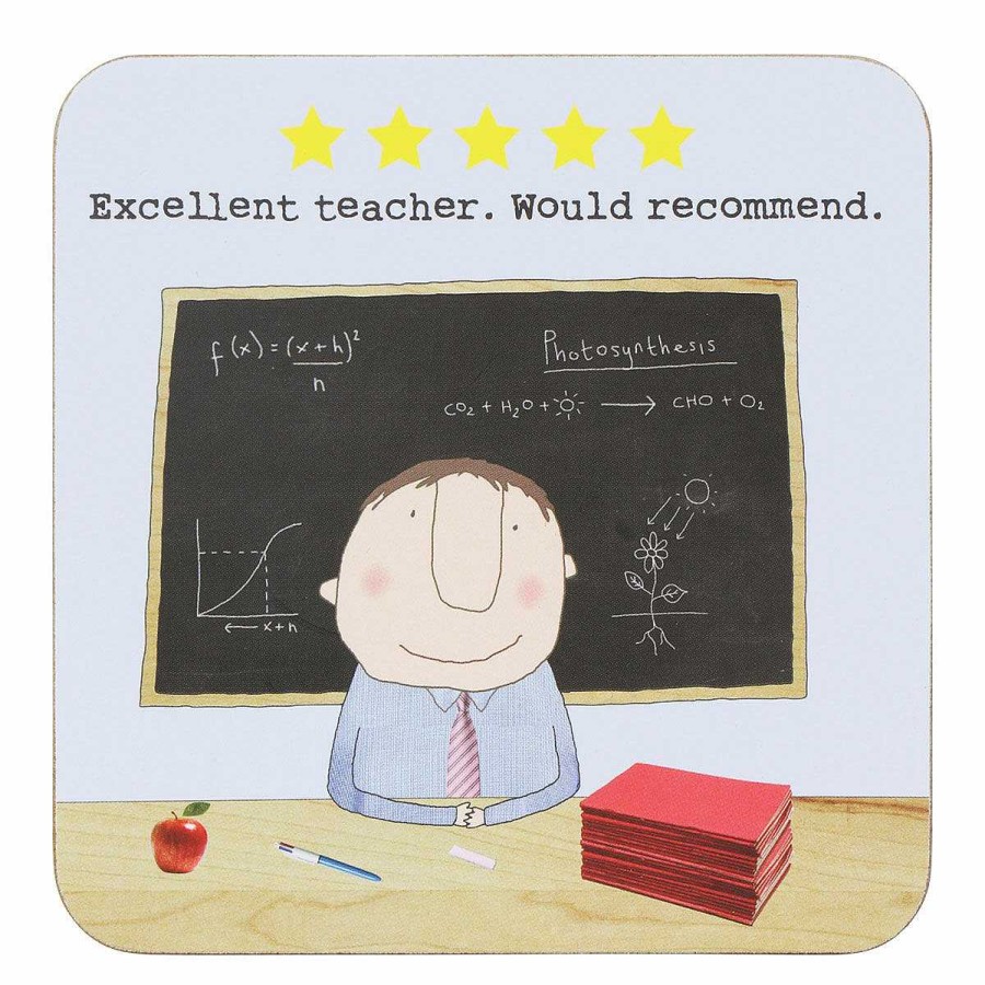 Keepsake Gifts | Rosie Made A Thing Rosie Made A Thing Five Star Teacher Man Coaster