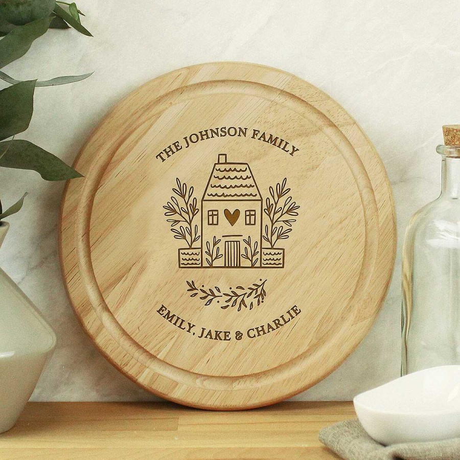 Chopping Boards & Worktop Savers | Temptation Gifts Personalised Home Round Chopping Board