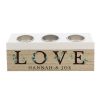 Keepsake Boxes | Temptation Gifts Personalised 'Love' Botanical Triple Tealight Box