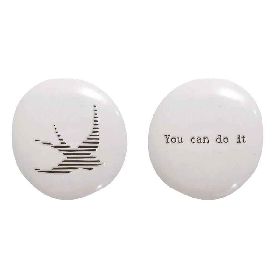 Ornaments | East of India East Of India 'You Can Do It' Porcelain Pebble