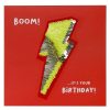 Peel-Off Patch Cards | Temptation Gifts Shine Sequin Lightning Bolt Birthday Card With Peel Off Patch