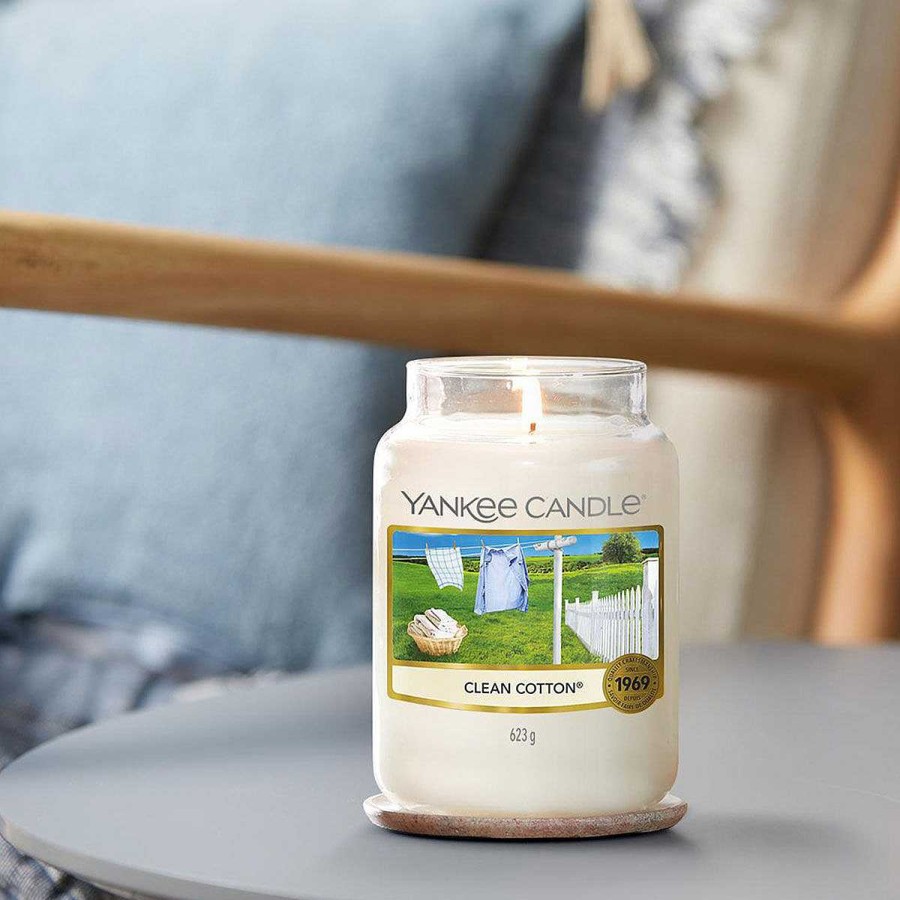 Jar Candles | Yankee Candle Yankee Candle Clean Cotton Large Jar Candle